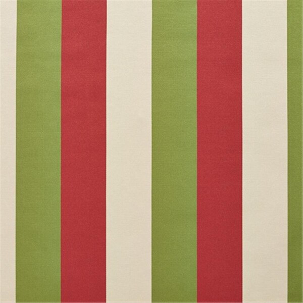 Finefabrics 54 in. Wide Red, Green And Ivory Thick 3 Color Stripes Silk Satin Upholstery Fabric FI1212 - main